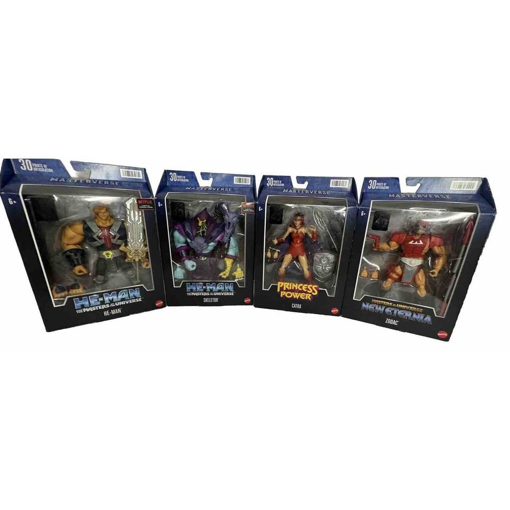 Mattel MOTU Masterverse He-Man Skeletor Catra Zodac 7in Action Figure Lot of 4